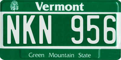 VT license plate NKN956