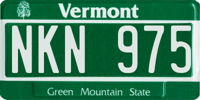 VT license plate NKN975