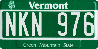 VT license plate NKN976