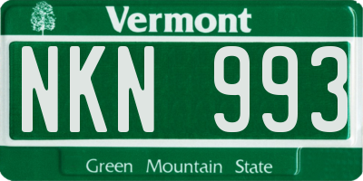 VT license plate NKN993