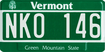 VT license plate NKO146