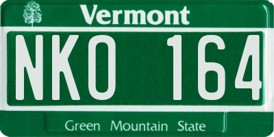 VT license plate NKO164