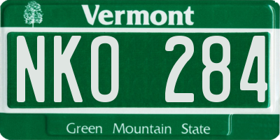 VT license plate NKO284