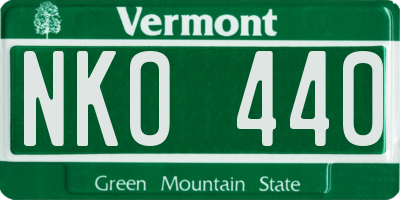 VT license plate NKO440