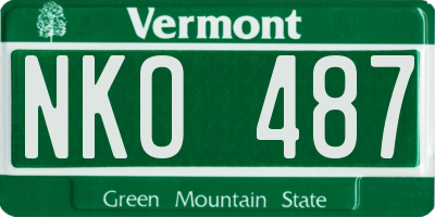 VT license plate NKO487