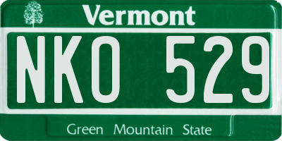 VT license plate NKO529