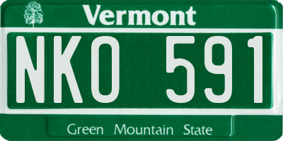 VT license plate NKO591