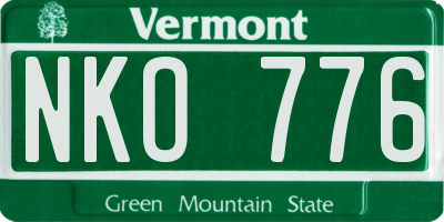 VT license plate NKO776