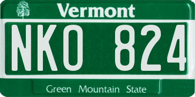 VT license plate NKO824