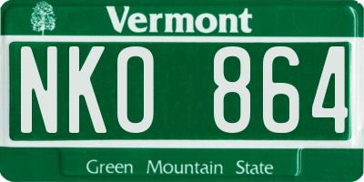 VT license plate NKO864
