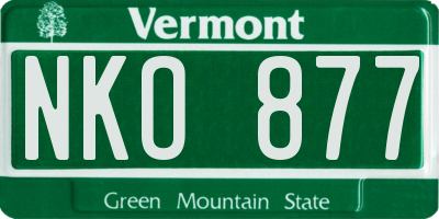 VT license plate NKO877