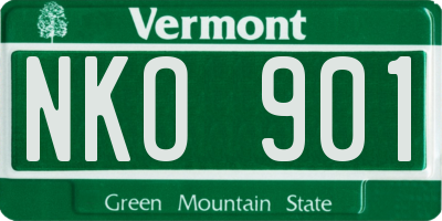 VT license plate NKO901