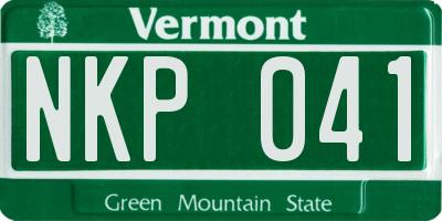 VT license plate NKP041