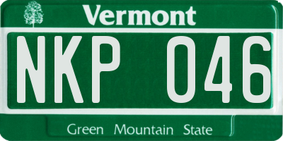 VT license plate NKP046