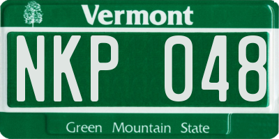 VT license plate NKP048