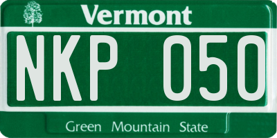 VT license plate NKP050