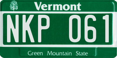 VT license plate NKP061