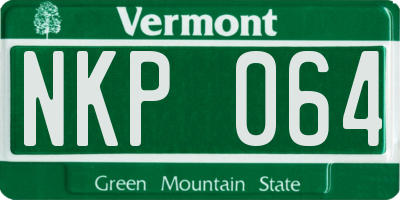 VT license plate NKP064