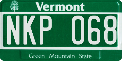 VT license plate NKP068