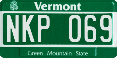 VT license plate NKP069