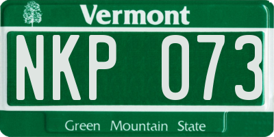 VT license plate NKP073