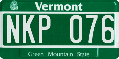 VT license plate NKP076
