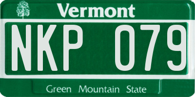 VT license plate NKP079