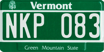 VT license plate NKP083