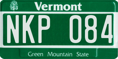 VT license plate NKP084