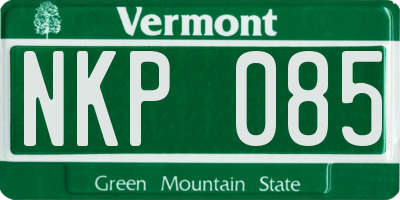 VT license plate NKP085
