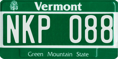 VT license plate NKP088