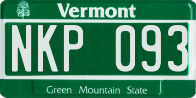 VT license plate NKP093