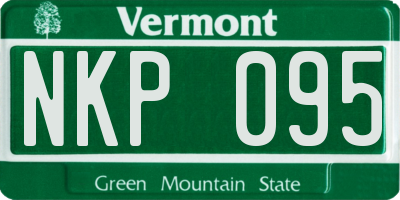 VT license plate NKP095