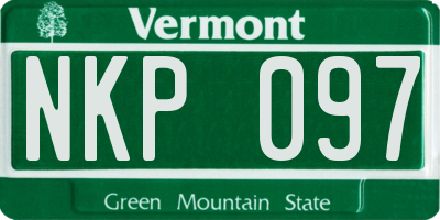 VT license plate NKP097