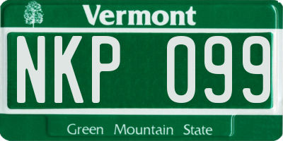 VT license plate NKP099