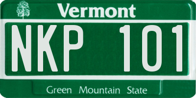 VT license plate NKP101