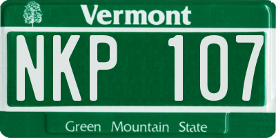 VT license plate NKP107