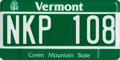 VT license plate NKP108