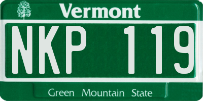VT license plate NKP119