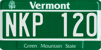 VT license plate NKP120