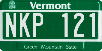 VT license plate NKP121