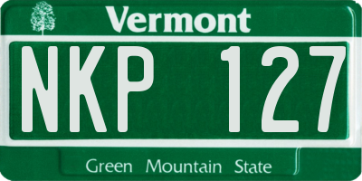 VT license plate NKP127
