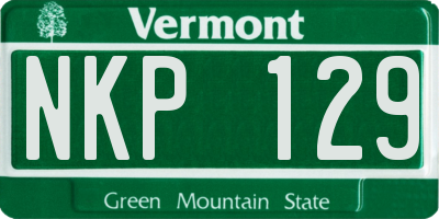 VT license plate NKP129