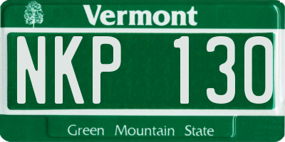 VT license plate NKP130