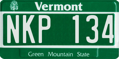 VT license plate NKP134