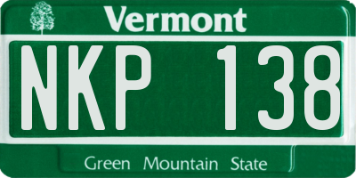 VT license plate NKP138