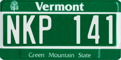 VT license plate NKP141