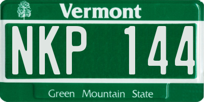 VT license plate NKP144