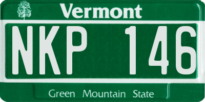 VT license plate NKP146