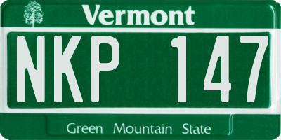 VT license plate NKP147